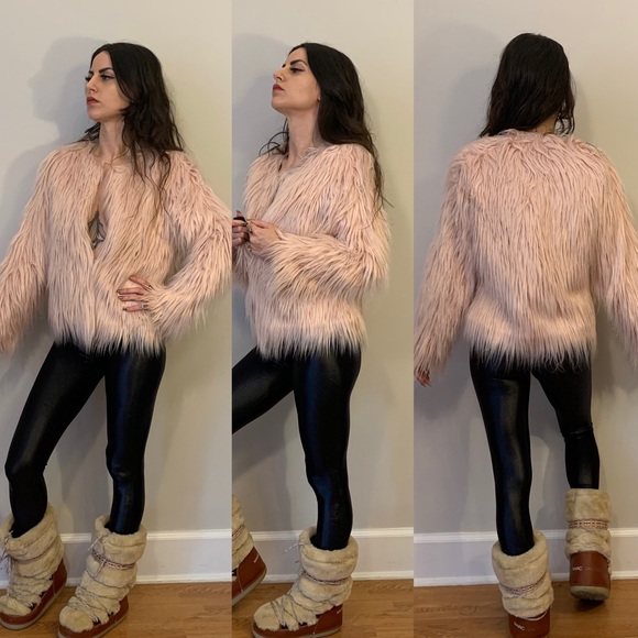 Anthropologie Jackets & Blazers - Shaggy sherpa faux fur sweater jacket burning man